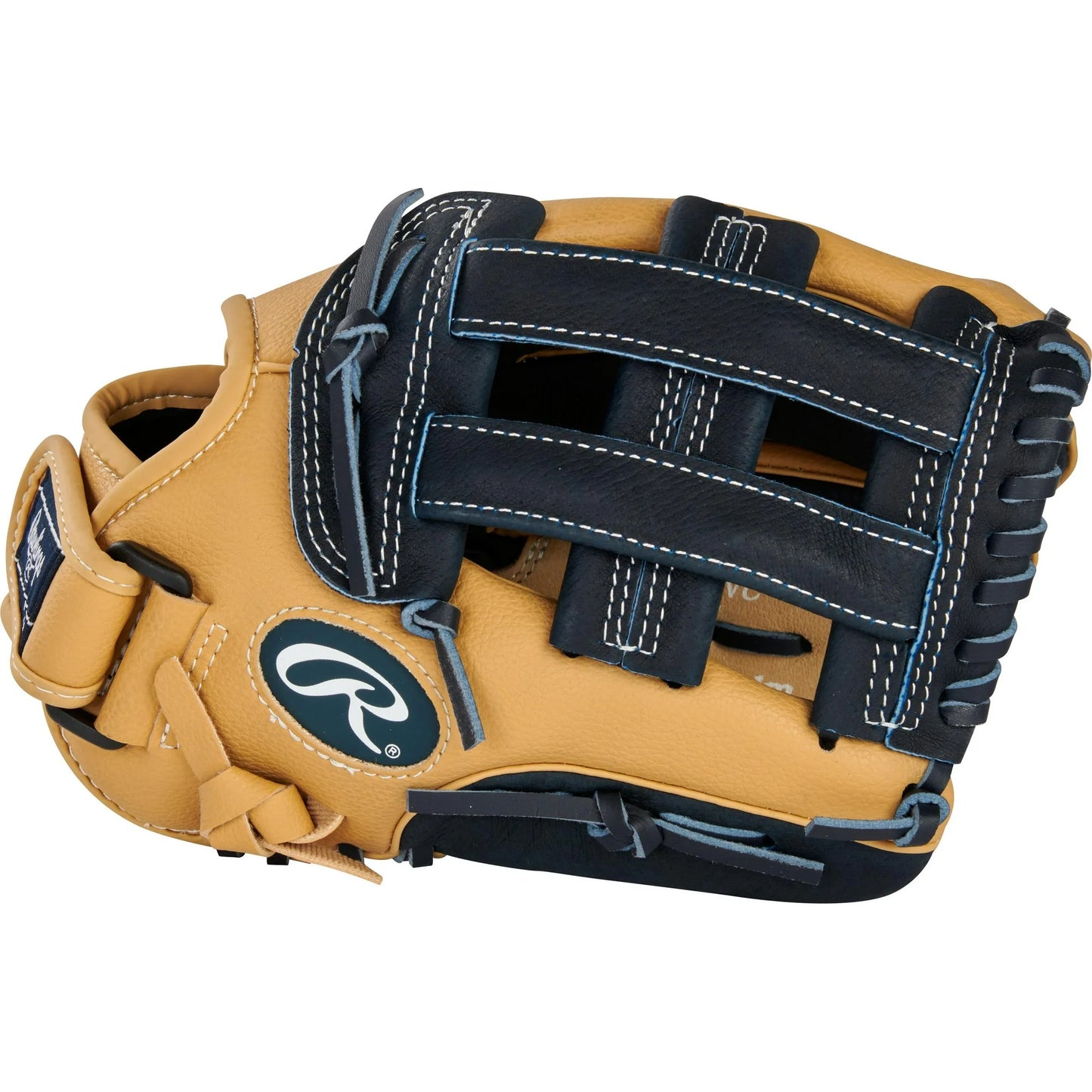 Rawlings Playmaker Series Youth Baseball Glove, CamelNavy, 11.5 inch, Right Hand Throw