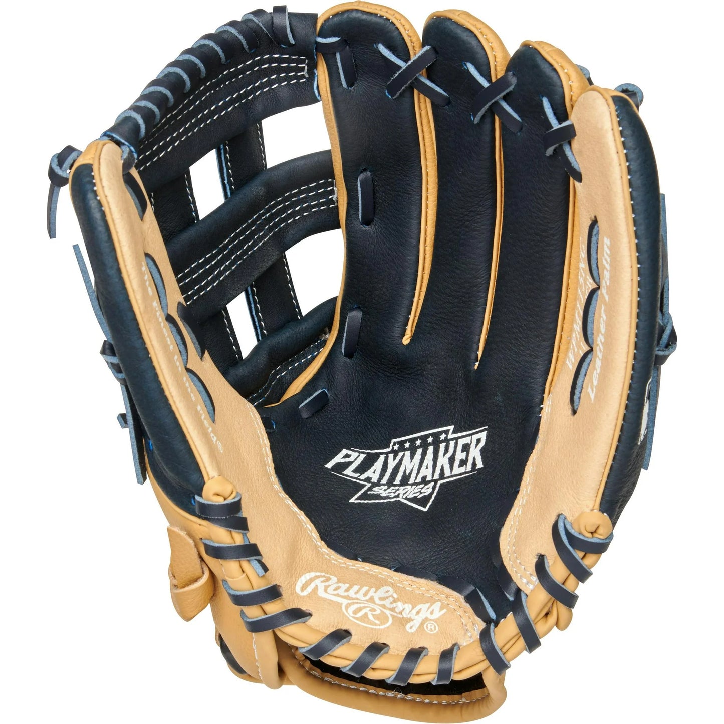 Rawlings Playmaker Series Youth Baseball Glove, CamelNavy, 11.5 inch, Right Hand Throw
