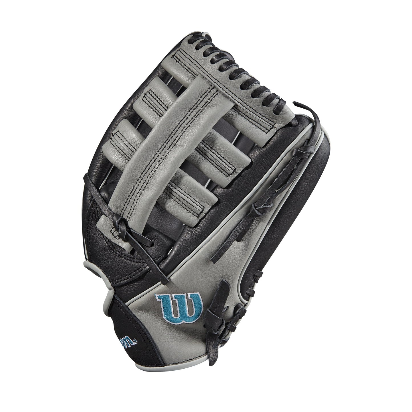 Wilson A500 12.5 BlackGreyTropical Blue Right Hand Throw Baseball Glove