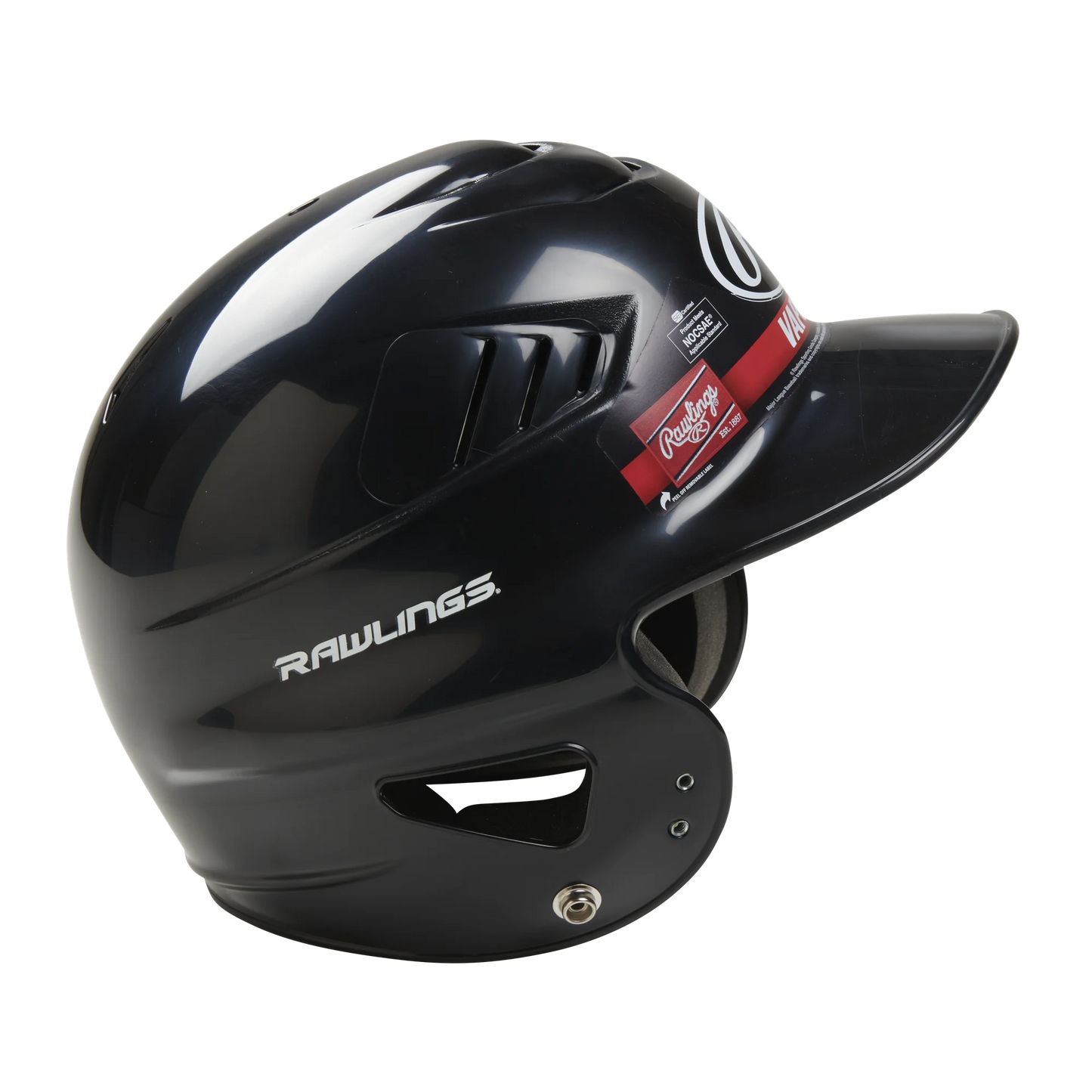 Rawlings | Vapor Youth Baseball Batting Helmet | 6 1/2" - 7 1/2" One Size Fits Most |Black