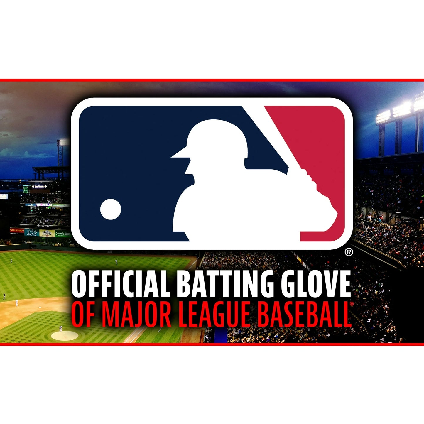 Franklin Sports MLB Classic One LT Baseball Batting Gloves - Black/Gold - Adult - 1 Pair