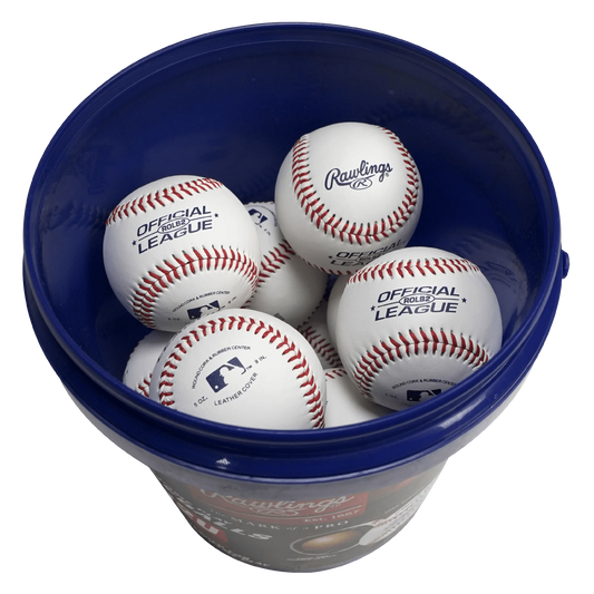 Rawlings ROLB2 12U Official League Youth Practice Baseball Bucket, 12 Count